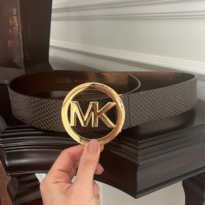 Not for sale-Crocodile brown leather Michael Kors belt (size small)
